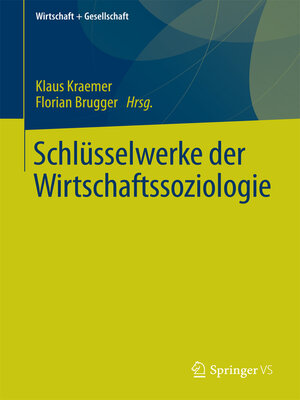 cover image of Schlüsselwerke der Wirtschaftssoziologie
